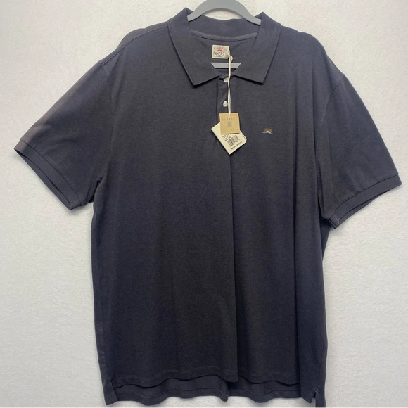 NWT FLAWED FAHERTY Polo Shirt Gray XXL - Picture 1 of 9